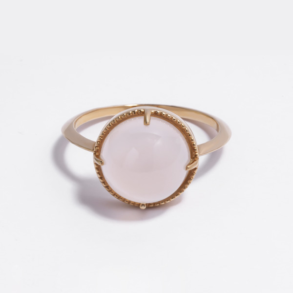Fancy drop ring(rose quartz)｜enasoluna（エナソルーナ）公式サイト