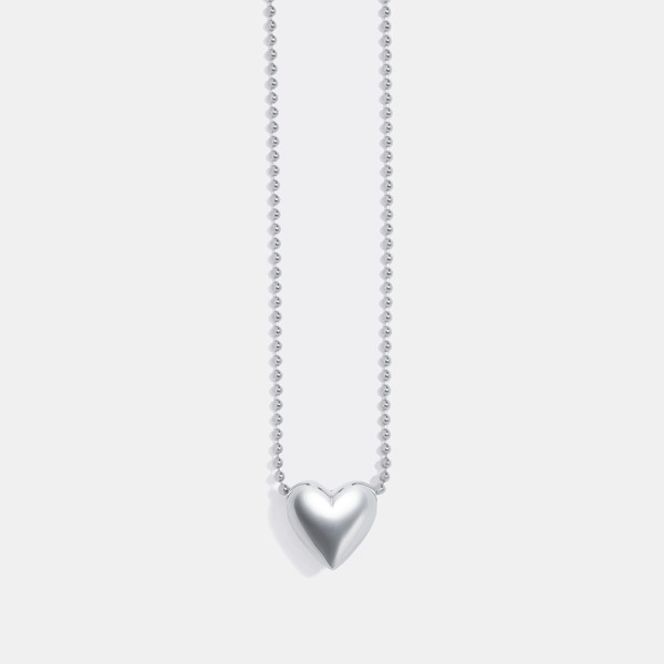 Pukkuri heart necklace(Silver)