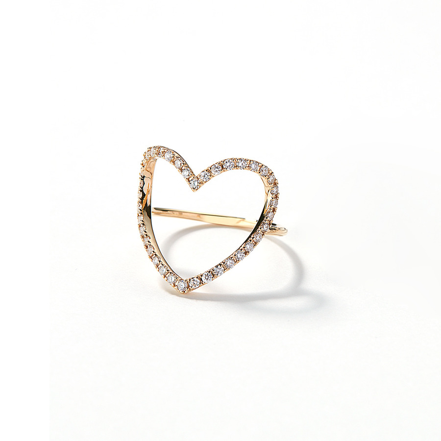 Heartful dia ring(YG)｜enasoluna（エナソルーナ）公式サイト
