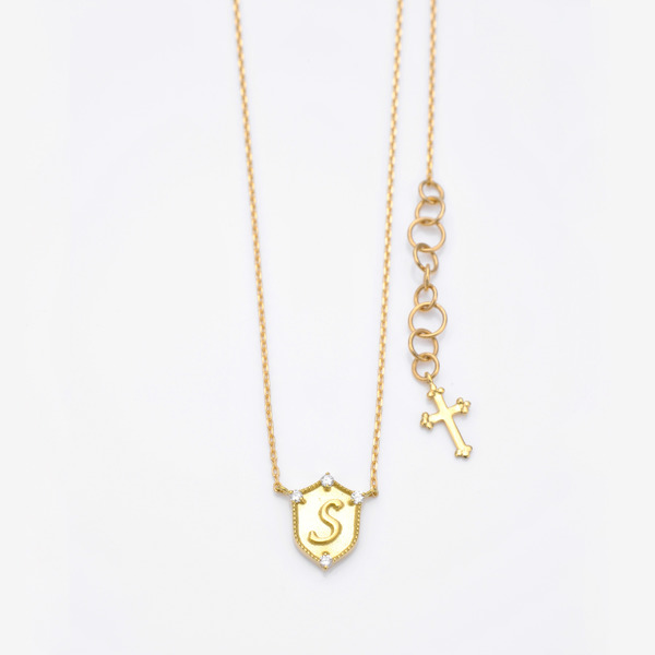 Lucky letter charm necklace
