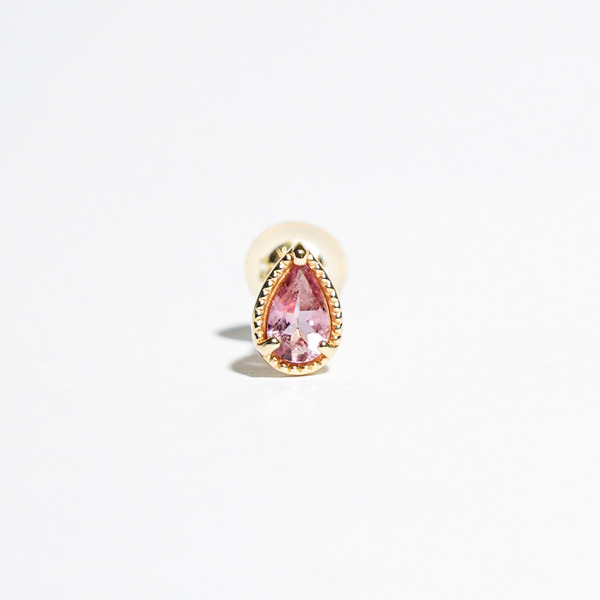 Fancy drop earring (Pinktourmaline)