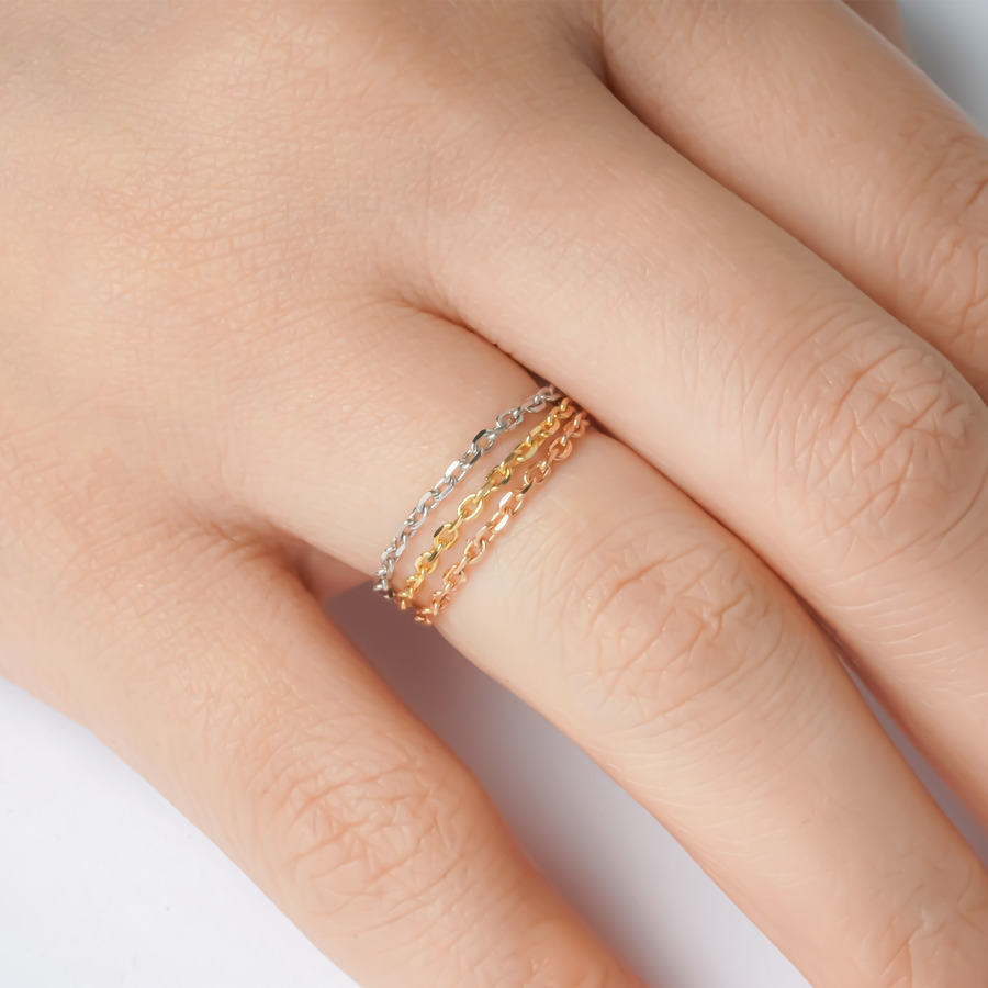 Chain ring(Pink gold) 詳細画像 Pink　Gold 3