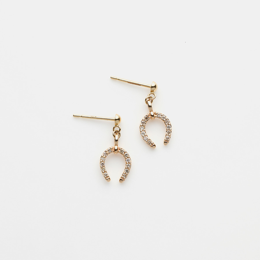 Horseshoe dia earrings｜enasoluna（エナソルーナ）公式サイト