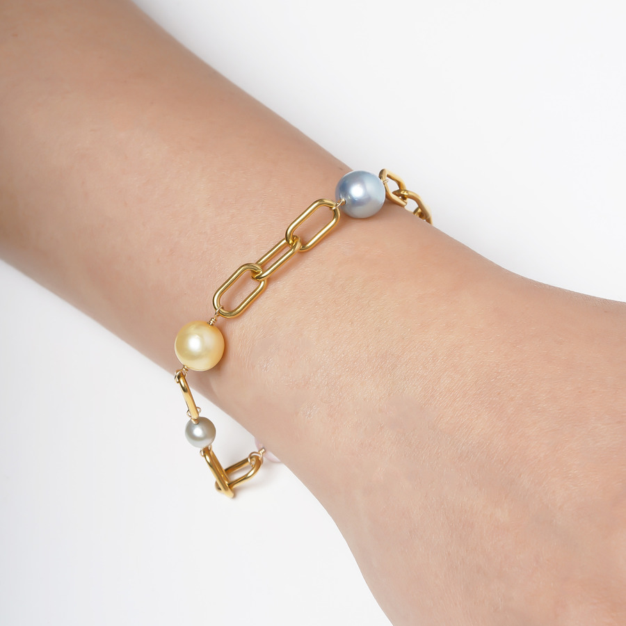 Pale color pearl bracelet 詳細画像 Gold 3